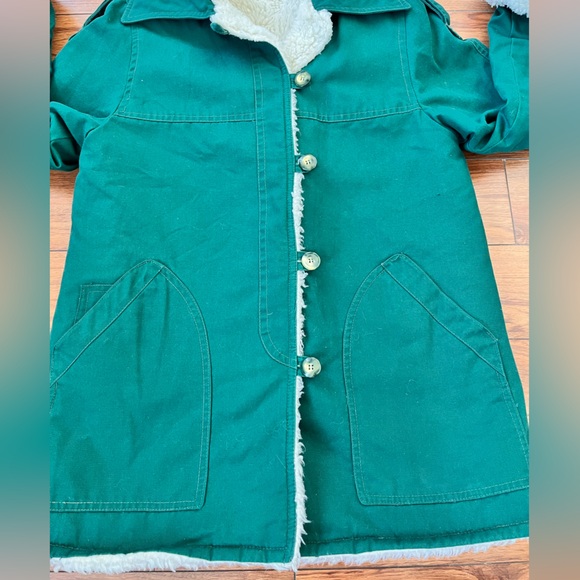 Amazing vintage Green Sherpa-Lined Jacket. Made in Canada - Picture 3 of 15